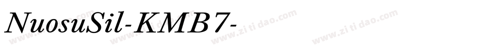 NuosuSil-KMB7字体转换