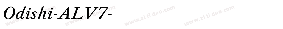 Odishi-ALV7字体转换