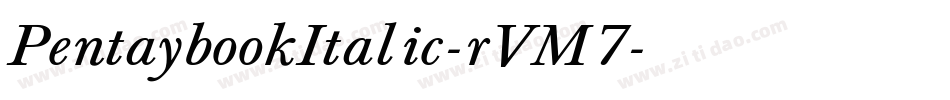 PentaybookItalic-rVM7字体转换