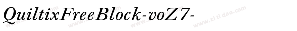 QuiltixFreeBlock-voZ7字体转换