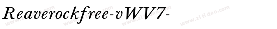 Reaverockfree-vWV7字体转换