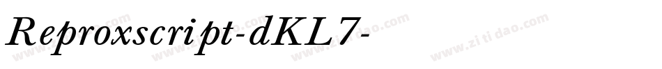 Reproxscript-dKL7字体转换
