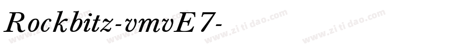 Rockbitz-vmvE7字体转换
