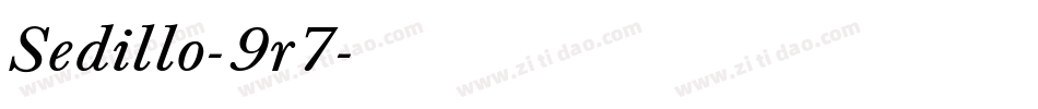Sedillo-9r7字体转换