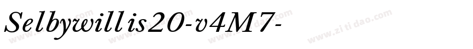 Selbywillis20-v4M7字体转换