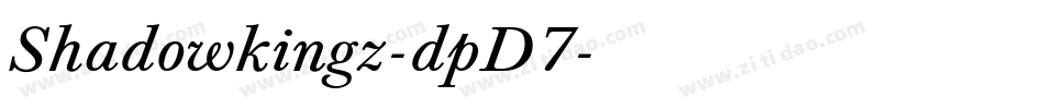 Shadowkingz-dpD7字体转换