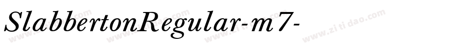 SlabbertonRegular-m7字体转换