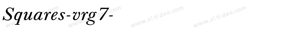Squares-vrg7字体转换