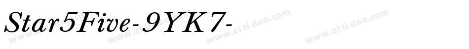 Star5Five-9YK7字体转换
