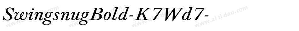 SwingsnugBold-K7Wd7字体转换