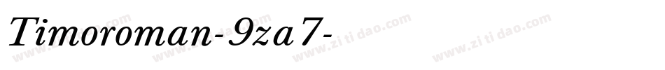 Timoroman-9za7字体转换