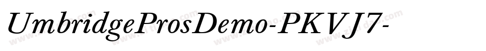 UmbridgeProsDemo-PKVJ7字体转换