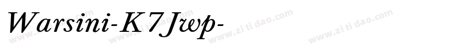 Warsini-K7Jwp字体转换