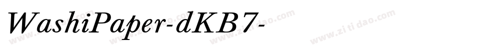WashiPaper-dKB7字体转换