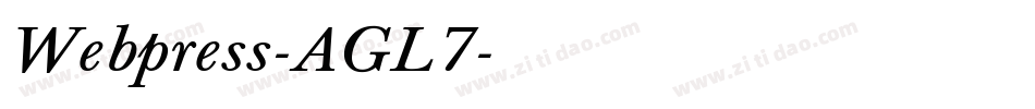 Webpress-AGL7字体转换