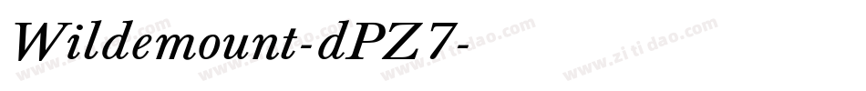 Wildemount-dPZ7字体转换