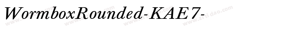 WormboxRounded-KAE7字体转换