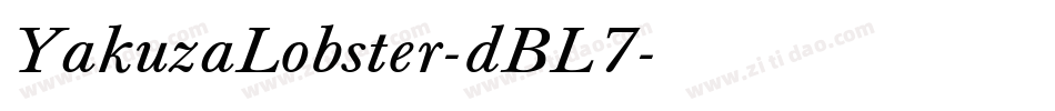 YakuzaLobster-dBL7字体转换