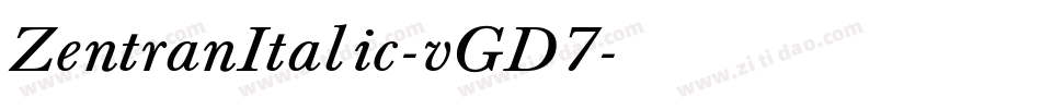 ZentranItalic-vGD7字体转换