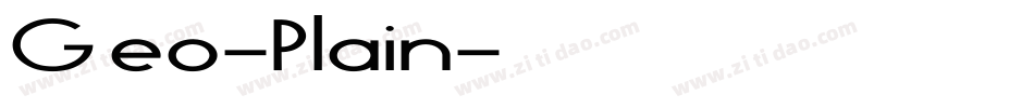 Geo-Plain字体转换