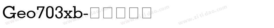 Geo703xb字体转换