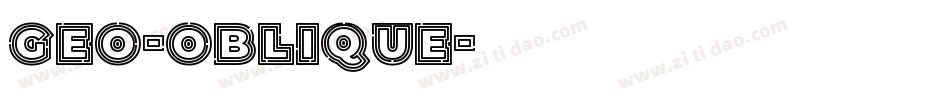 Geo-Oblique字体转换