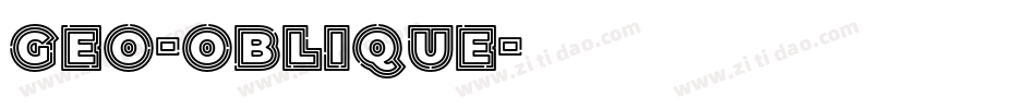 Geo-Oblique字体转换
