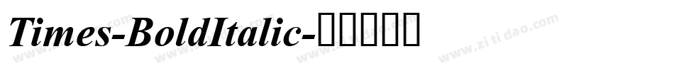 Times-BoldItalic字体转换