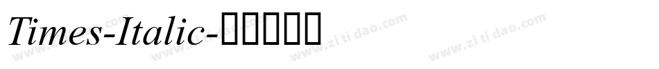 Times-Italic字体转换