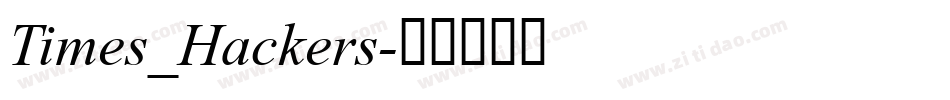 Times_Hackers字体转换