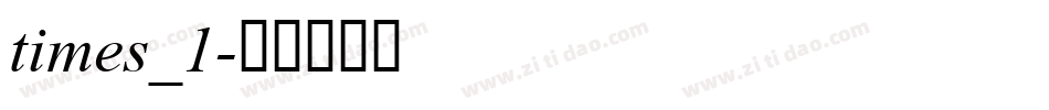 times_1字体转换