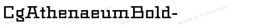 CgAthenaeumBold字体转换