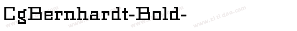 CgBernhardt-Bold字体转换