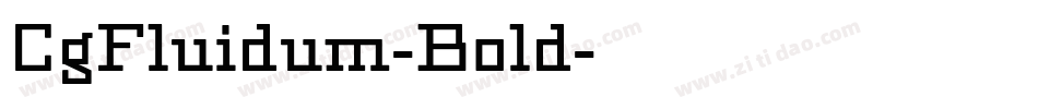 CgFluidum-Bold字体转换