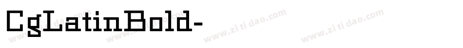 CgLatinBold字体转换