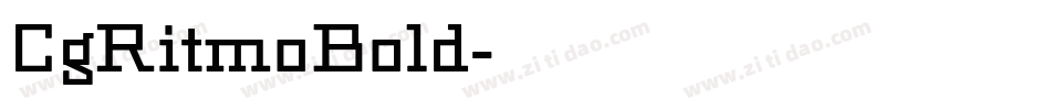 CgRitmoBold字体转换