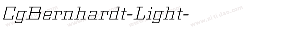 CgBernhardt-Light字体转换