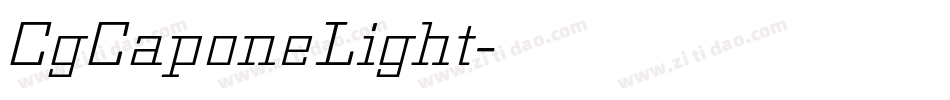 CgCaponeLight字体转换