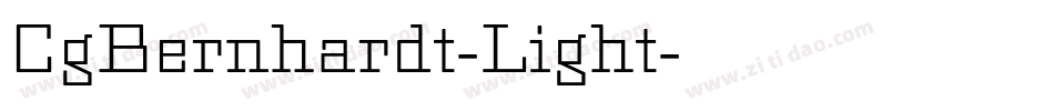 CgBernhardt-Light字体转换