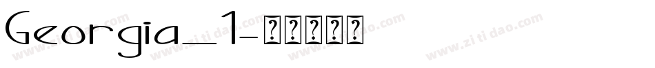 Georgia_1字体转换