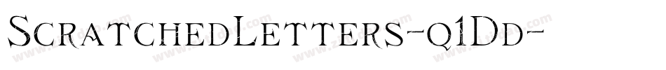 ScratchedLetters-q1Dd字体转换