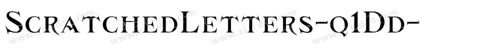 ScratchedLetters-q1Dd字体转换