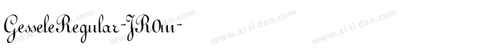 GesseleRegular-JR0m字体转换
