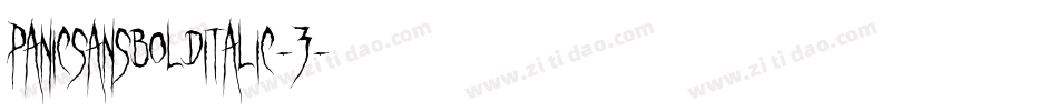 PanicSansBoldItalic-3字体转换