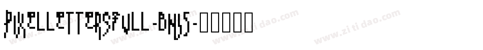 Pixellettersfull-BnJ5字体转换