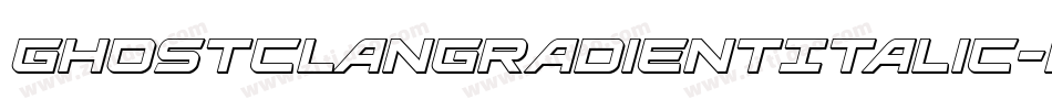 GhostClanGradientItalic-Dvrd字体转换