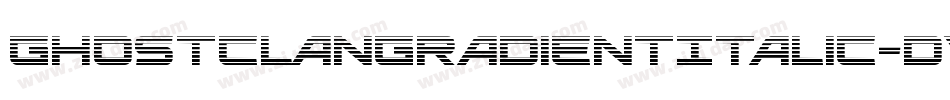 GhostClanGradientItalic-Dvrd字体转换