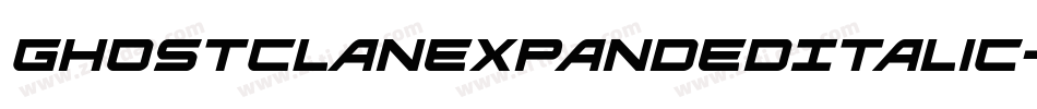 GhostClanExpandedItalic-xEa8字体转换