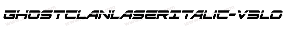 GhostClanLaserItalic-V3l0字体转换