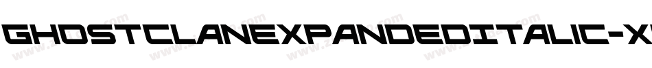GhostClanExpandedItalic-xEa8字体转换